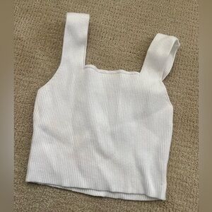 White ribbed tank​​